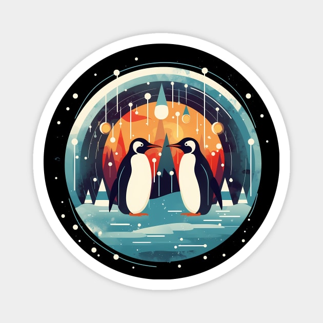 Penguin in Ornmament , Love Penguins Magnet by logiamerch